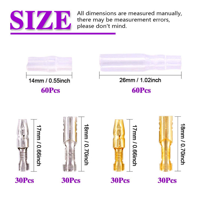Swpeet bullet connector kit contents, source view 2