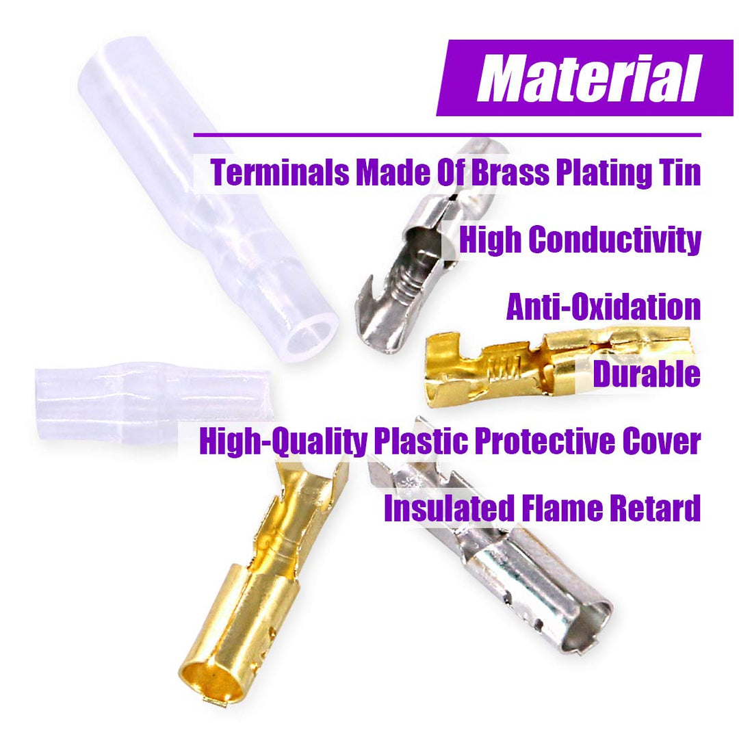 Bullet terminals and insulation covers, source view 5