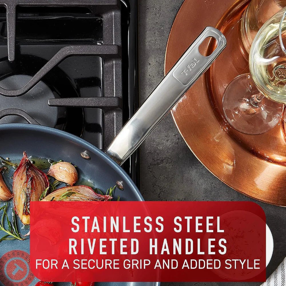 T - FAL H8680454 Platinum Stainless Steel Fry Pan 24cm/9.6" - Just Closeouts Canada Inc.3168430350632