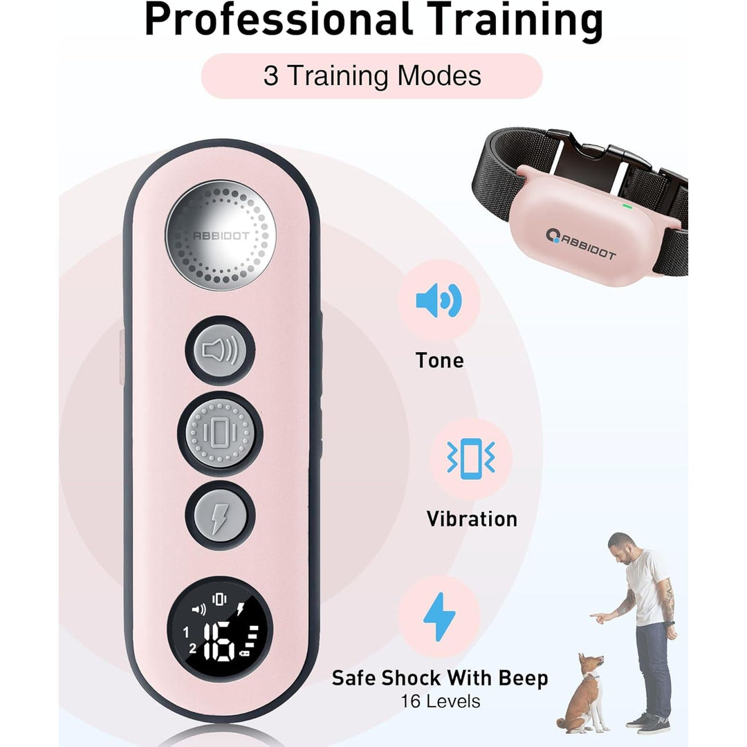 T20 Small Size Shock Collar (8 - 120 lbs) - 3000 Ft Dog Training Collar with Remote Waterproof Shock Collar, Pink - Just Closeouts Canada Inc.