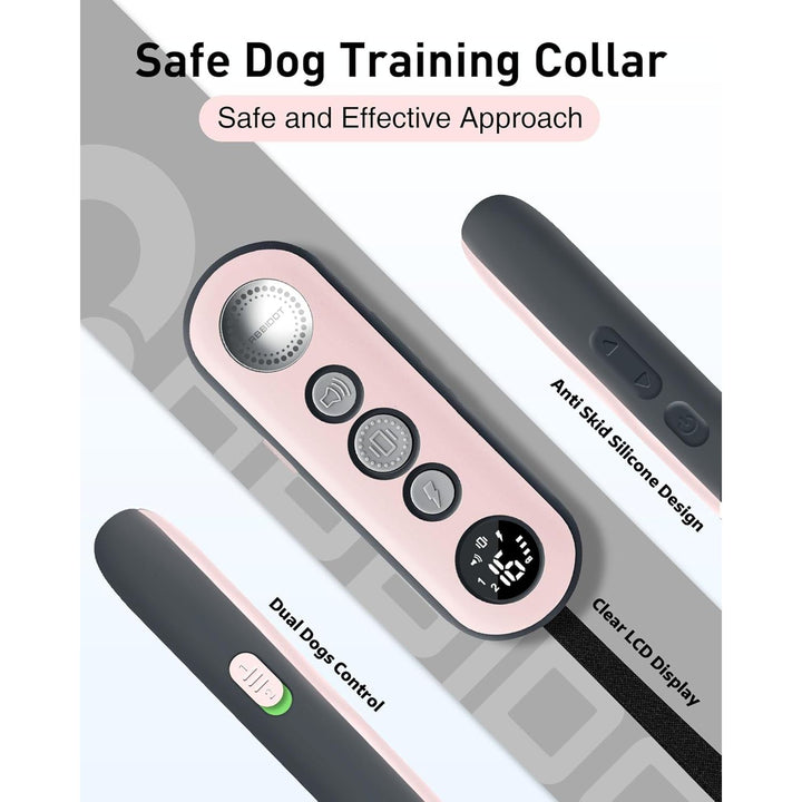 T20 Small Size Shock Collar (8 - 120 lbs) - 3000 Ft Dog Training Collar with Remote Waterproof Shock Collar, Pink - Just Closeouts Canada Inc.