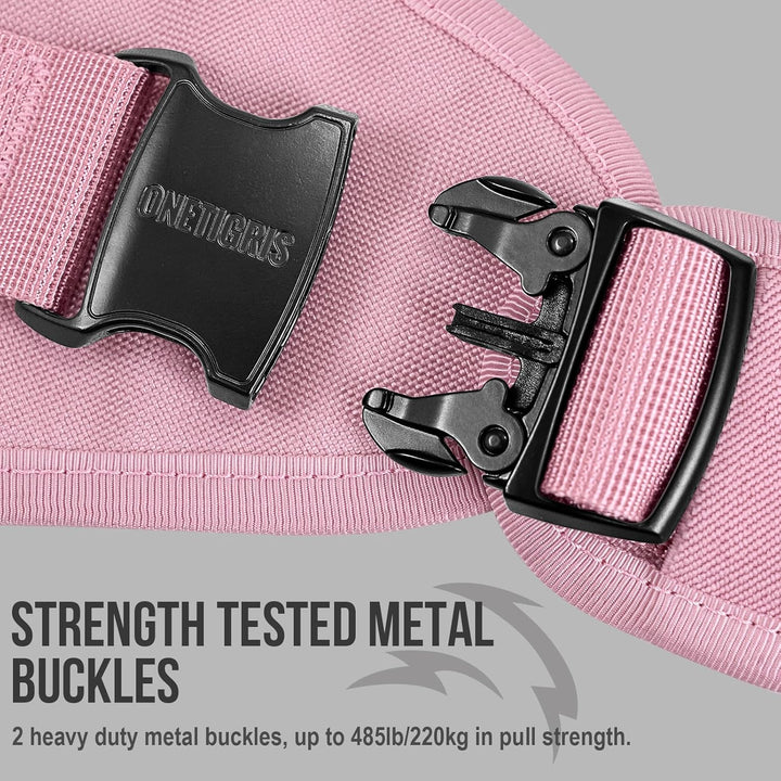 Tactical Dog Harness, No Pulling Adjustable Dog Vest Harness, Heavy Duty Dog Harness with Handle, Large Hook and Loop Panels for Patch (Pink, M) - Just Closeouts Canada Inc.