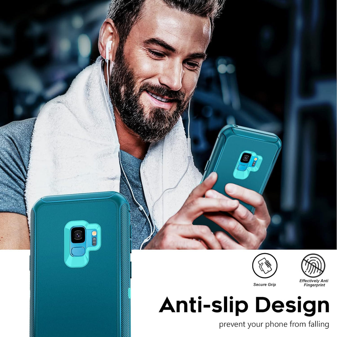 Teal Blue Three-Layer Protective Case for S9 - Just Closeouts Canada Inc.X0046B7CFB