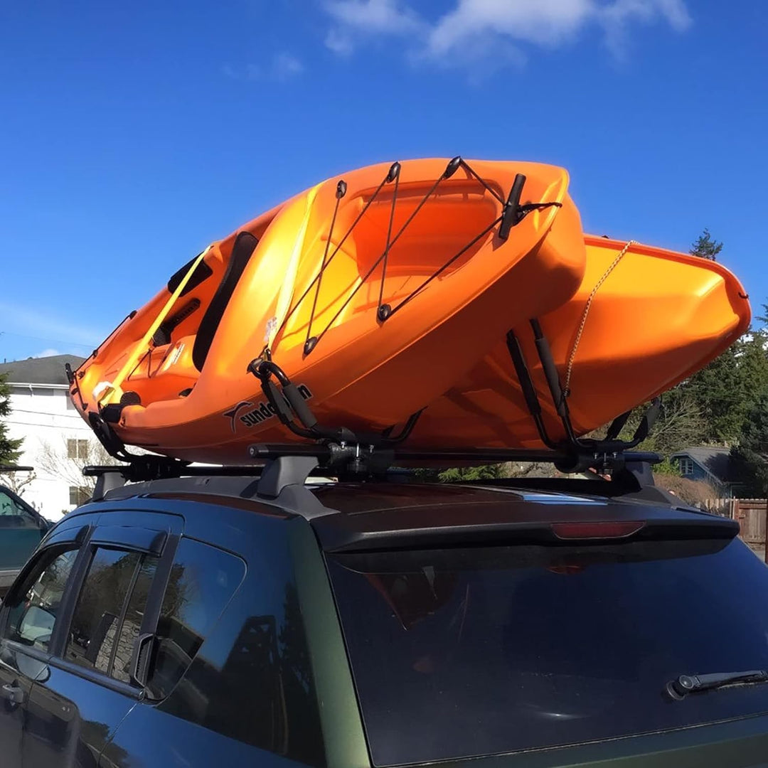 Telakeni 2 Pairs Kayak Carrier Racks, Universal Cars Kayak Canoe Roof Rack for SUV, Jeeps - Just Closeouts Canada Inc.