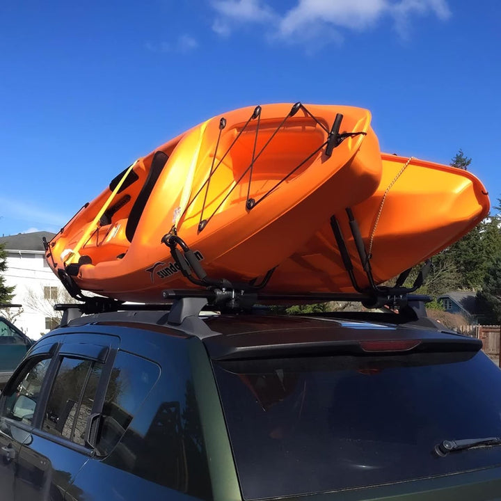 Telakeni 2 Pairs Kayak Carrier Racks, Universal Cars Kayak Canoe Roof Rack for SUV, Jeeps - Just Closeouts Canada Inc.
