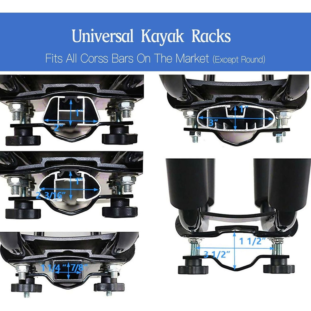 Telakeni 2 Pairs Kayak Carrier Racks, Universal Cars Kayak Canoe Roof Rack for SUV, Jeeps - Just Closeouts Canada Inc.