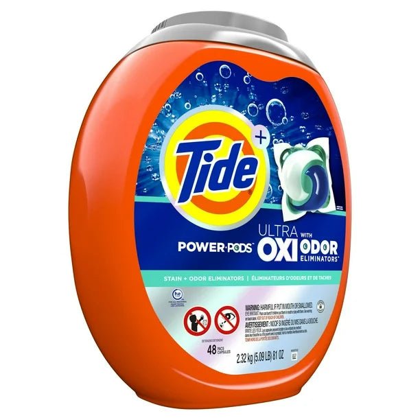 Tide Ultra OXI Power PODS with Odor Eliminators Laundry Detergent Pacs, 48ct - Just Closeouts Canada Inc.