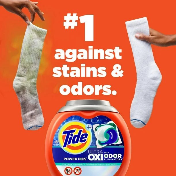 Tide Ultra OXI Power PODS with Odor Eliminators Laundry Detergent Pacs, 48ct - Just Closeouts Canada Inc.