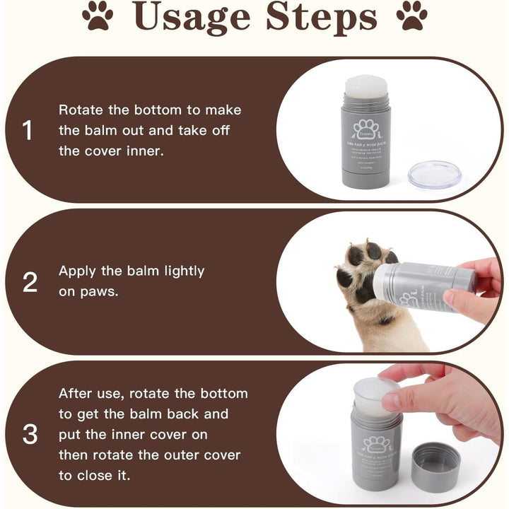 Tinioey Dog Paw Balm Stick(2.4oz) | Natural Lick Safe Paw Protection for Dogs | Dog Essentials Dog Gifts for Dog Winter Dry Cracked Dog Paws | Dog Stuff Accessories for Dogs/Cats/Small Animals - Just Closeouts Canada Inc.