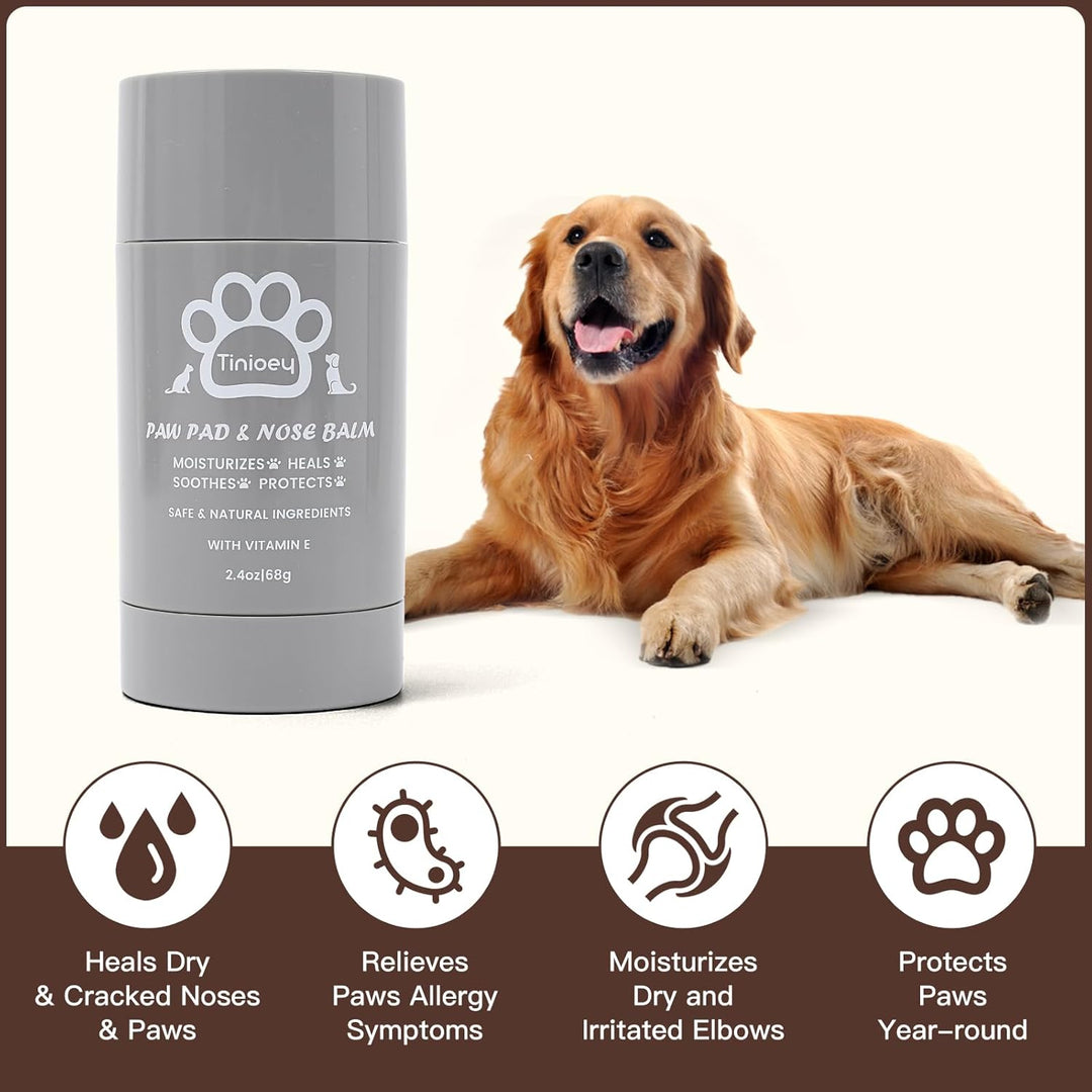 Tinioey Dog Paw Balm Stick(2.4oz) | Natural Lick Safe Paw Protection for Dogs | Dog Essentials Dog Gifts for Dog Winter Dry Cracked Dog Paws | Dog Stuff Accessories for Dogs/Cats/Small Animals - Just Closeouts Canada Inc.