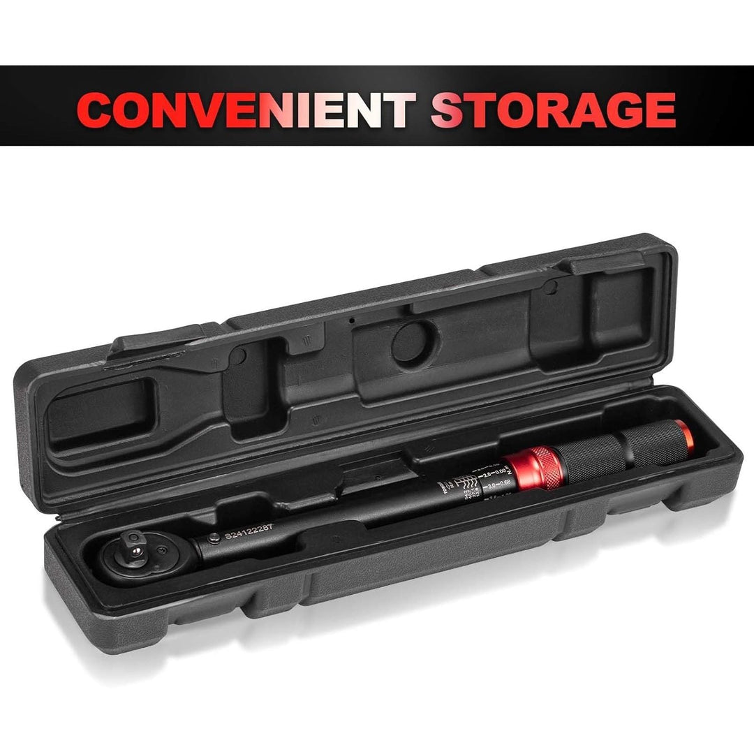 Toolwiz Torque 3/8 - Inch Drive Click Torque Wrench 5 - 45 Ft - Lb/6.8 - 61 Nm Dual Direction Adjustable 72 Tooth Click Torque Wrench for Bike, Motorcycle, Car Repair, Home Maintance - Just Closeouts Canada Inc.
