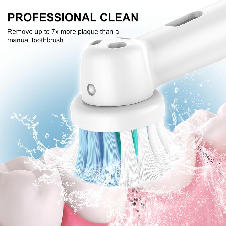 Toothbrush Heads for Oral B, 16 Pack Professional Electric Toothbrush Replacement Heads Medium Soft Dupont Bristles Replacement Toothbrush Heads Precision Clean Brush Heads Refills - Just Closeouts Canada Inc.