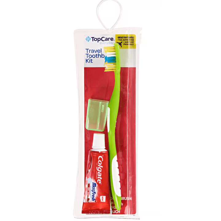 TopCare Everyday Travel Pouched Toothbrush Kit 1ct - Assorted Colours (Color May Vary) - Just Closeouts Canada Inc.0 36800 07993 9
