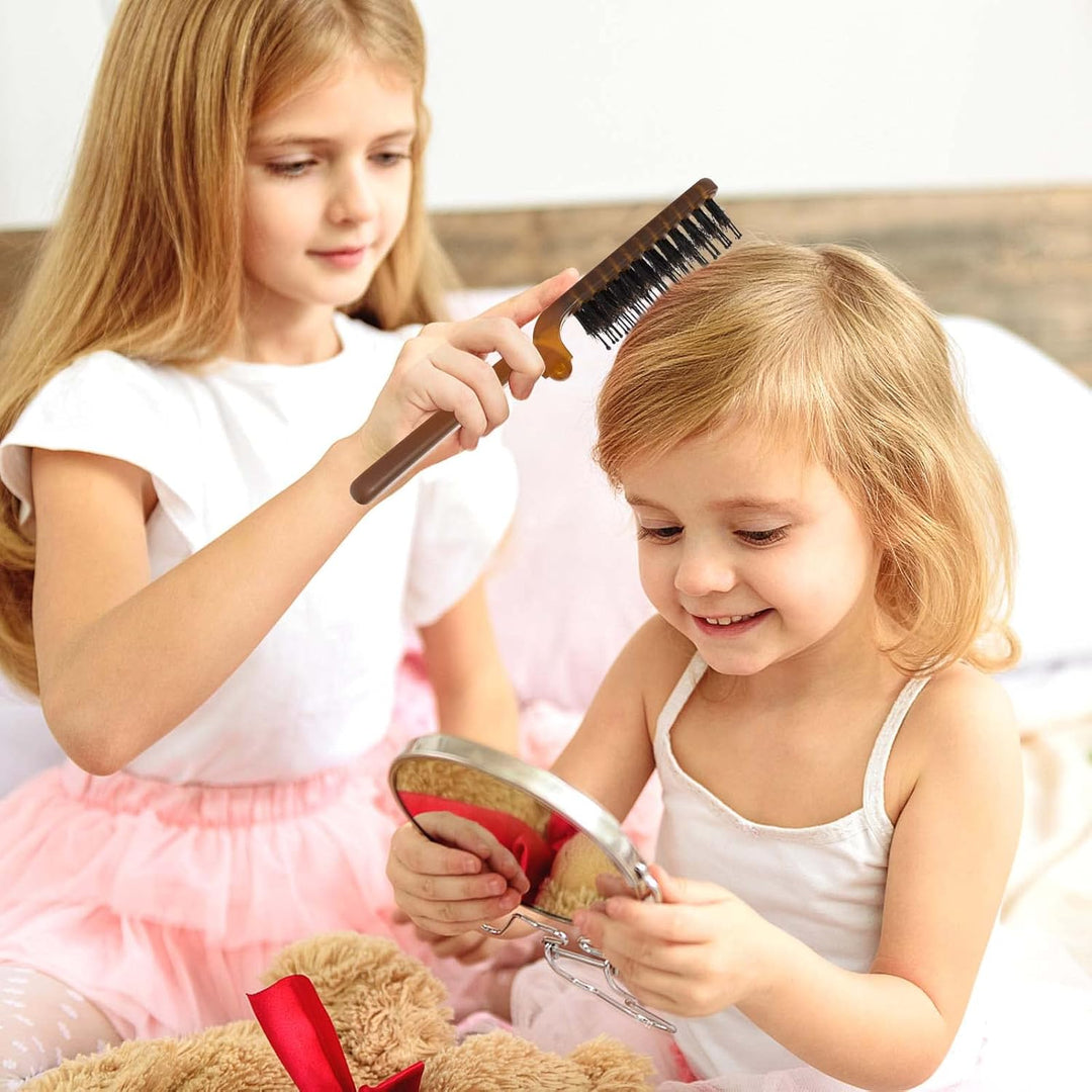 Travel Boar Bristle Hair Brush, Folding Massage Hair Combs Compact Travel Pocket Hair Brush/Comb Anti - Static Row Hair Brush Mini Hair Comb for Women Men Hair Styling(Amber) - Just Closeouts Canada Inc.