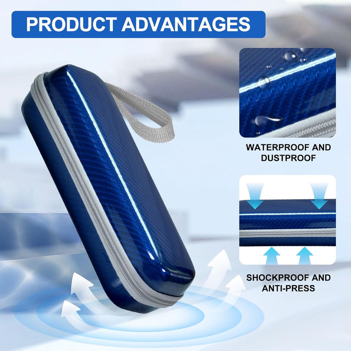 Travel Case for Oral - B/Oral - B Pro 1000 1500 5000 7000 7500 6000 9600/ Phlips Sonicare 4100 5100 1100 6100 5300 7500 Electric Toothbrush (Blue) - Just Closeouts Canada Inc.