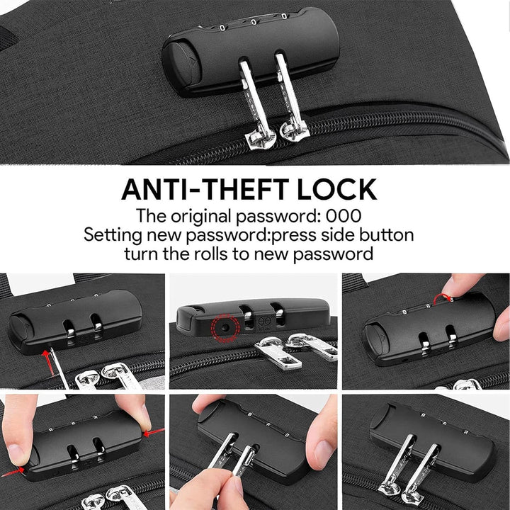 Travel Laptop Backpack 17.3 Inch Anti Theft - Just Closeouts Canada Inc.