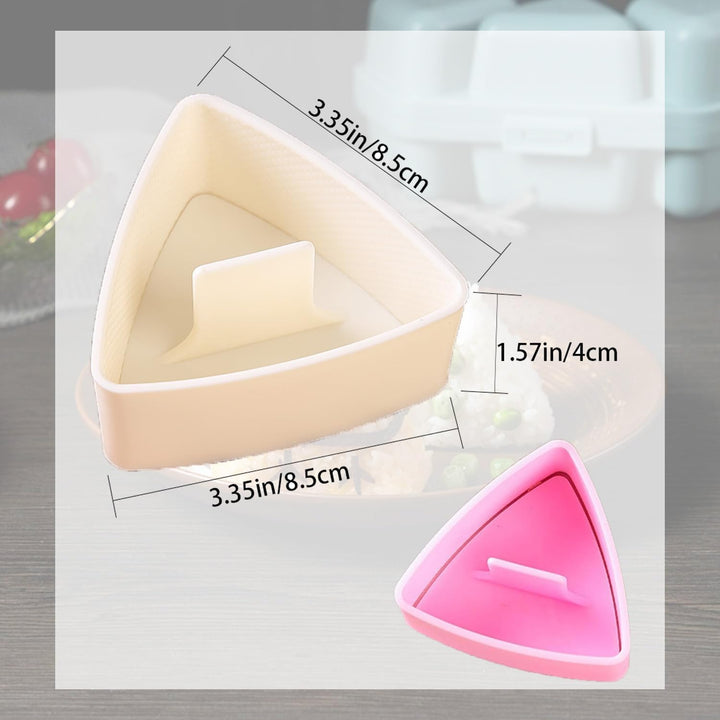 Triangle Onigiri Rice Mold Set, Pink and Beige, 2 Pieces - Just Closeouts Canada Inc.X004BWLJOF
