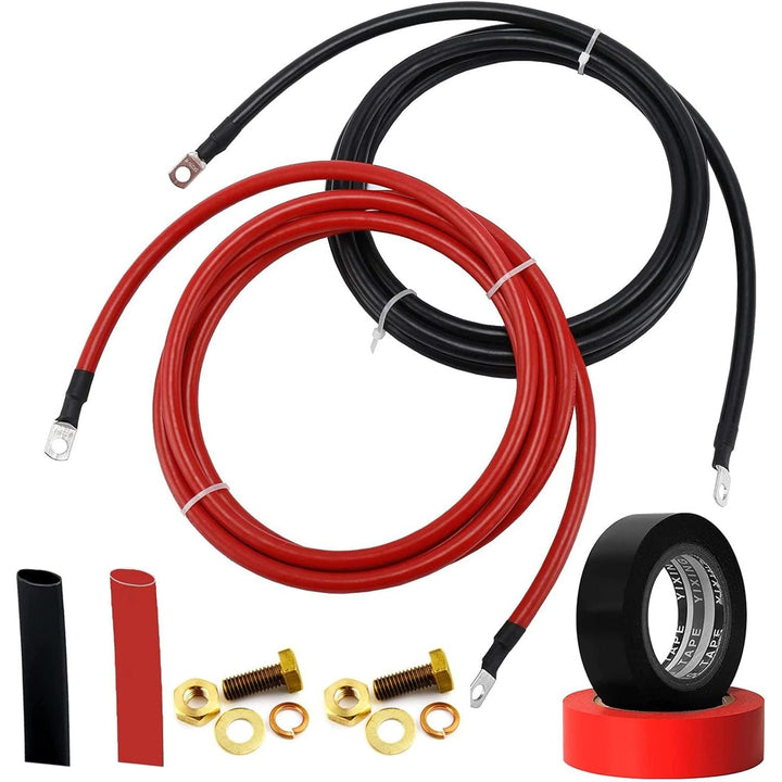 Trolling Motor Battery Cable Extension Kit 10 Feet 8AWG Cable Extension 50Amp with Terminals for Fishing Boat Trolling Motor Solar Panel Automotive(Red & Black) - Just Closeouts Canada Inc.