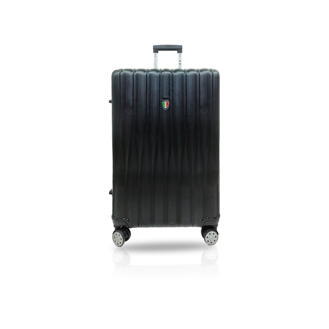 TUCCI Baratro 3 - Piece Hardside Luggage Set - Black (20"/24"/28") - Just Closeouts Canada Inc.