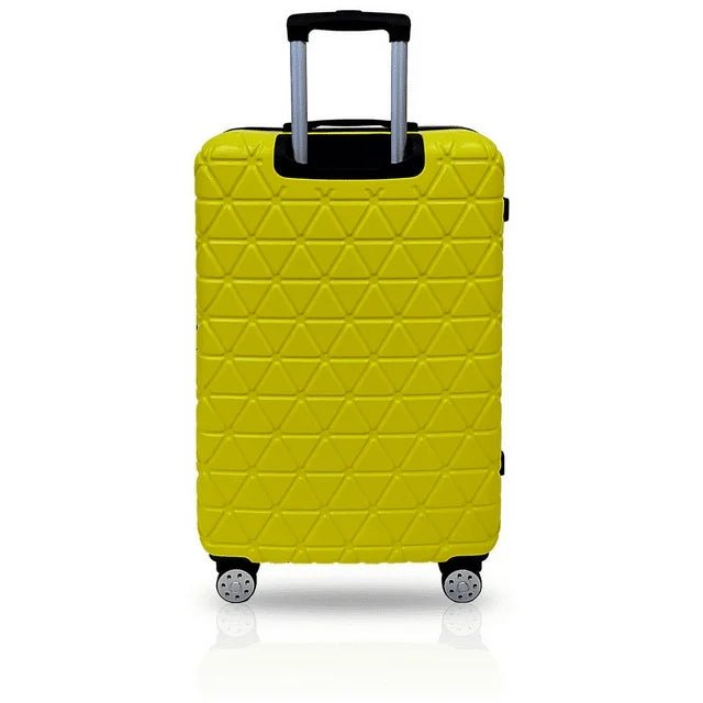 TUCCI Italy Tessere 3 Piece Fashion Spinner Wheel Luggage Suitcase Set - Yellow (20"/24"/28") - Just Closeouts Canada Inc.