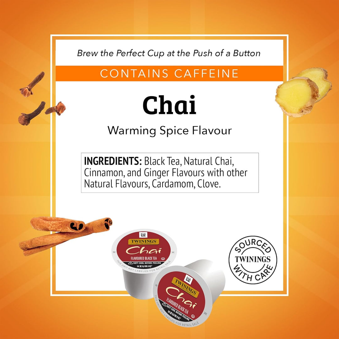 Twinings Chai Tea, Keurig K - Cups, 24 Count - Just Closeouts Canada Inc.070177858438