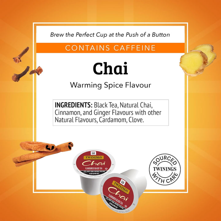 Twinings Chai Tea, Keurig K - Cups, 24 Count - Just Closeouts Canada Inc.070177858438