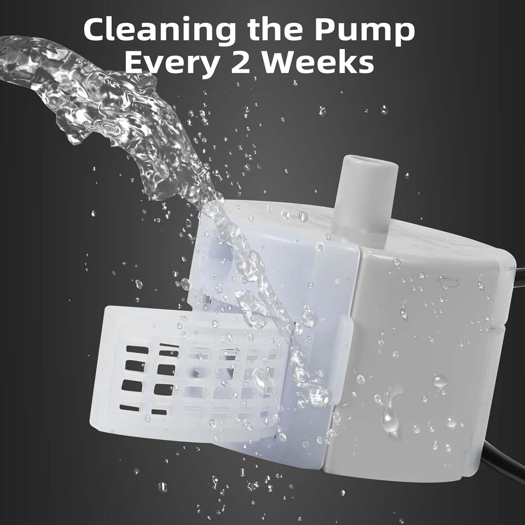 Ultra - Quiet Replacement Pump for Stainless Steel Cat Water Fountains - SMA - 800 Motor - Safe and Easy to Clean with Low Voltage DC 5V and USB Cable (Pump+Brush) - Just Closeouts Canada Inc.X004DO4ECF