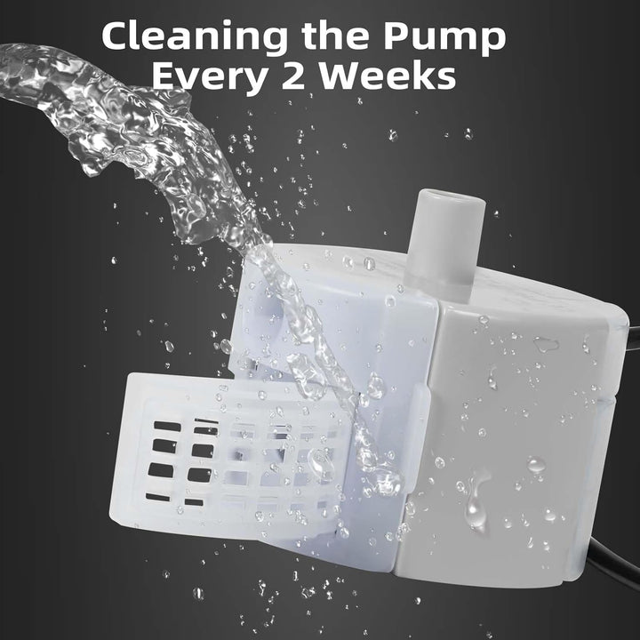 Ultra - Quiet Replacement Pump for Stainless Steel Cat Water Fountains - SMA - 800 Motor - Safe and Easy to Clean with Low Voltage DC 5V and USB Cable (Pump+Brush) - Just Closeouts Canada Inc.X004DO4ECF