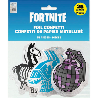 Unique Fortnite Foil Confetti Party-25 Assorted Pieces, Multicolour - Just Closeouts Canada Inc.