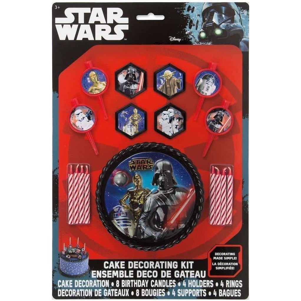 Unique Star Wars Cake Decoration Kit, 17Pc - Just Closeouts Canada Inc.011179483105