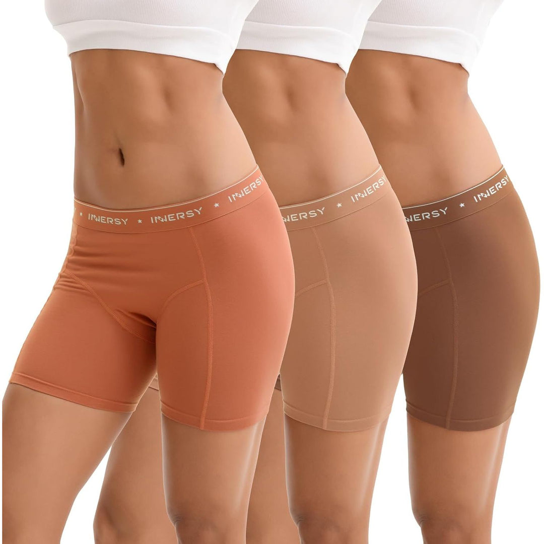 INNERSY Earth Tone three-pack boxer brief assortment