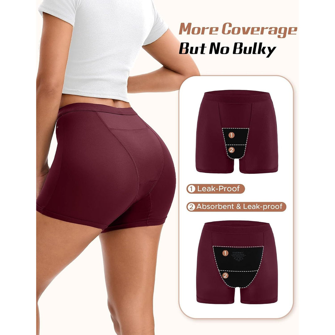 INNERSY Earthy period boyshort rear view and coverage