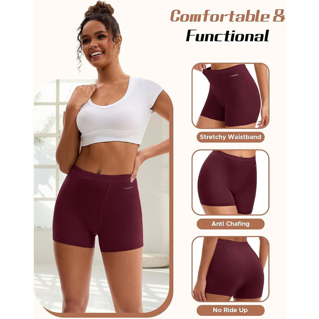 INNERSY Earthy period boyshort fit and waistband