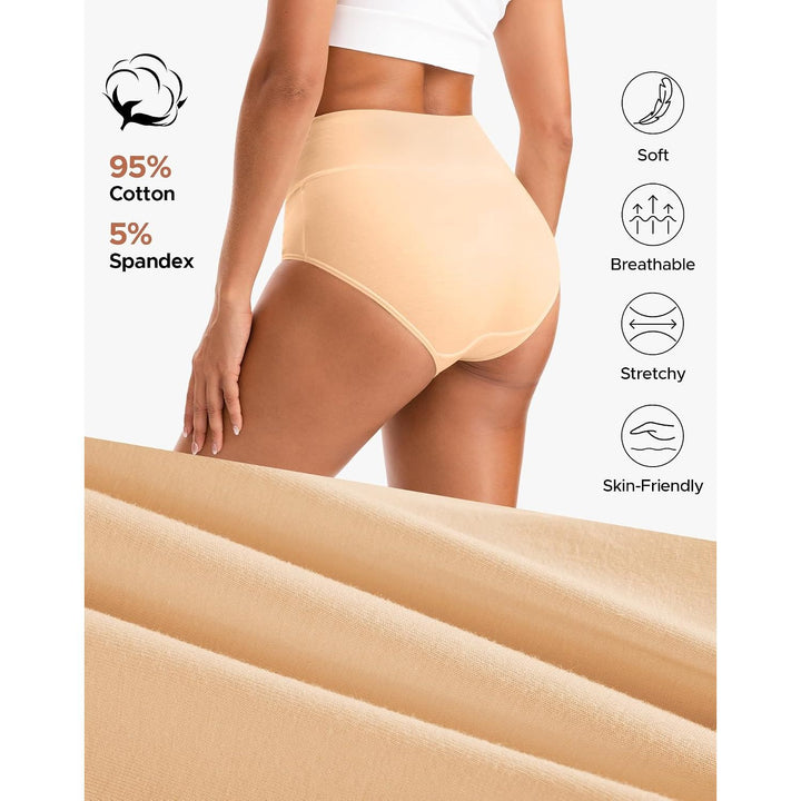 INNERSY women's underwear, Small – Nude cotton-stretch fabric and rear detail