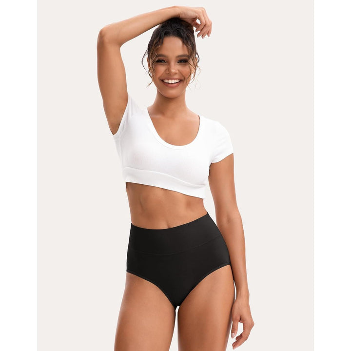 INNERSY women's underwear, Style 6, XXL – Black briefs front fit