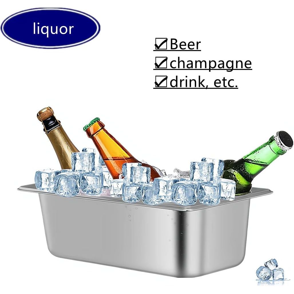Medium ice bucket shown with drinks and ice