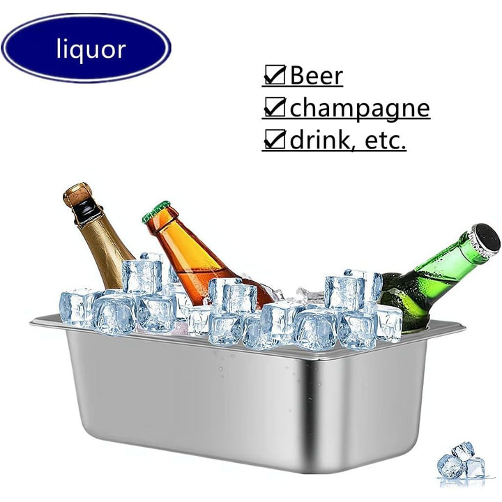 Medium ice bucket shown with drinks and ice