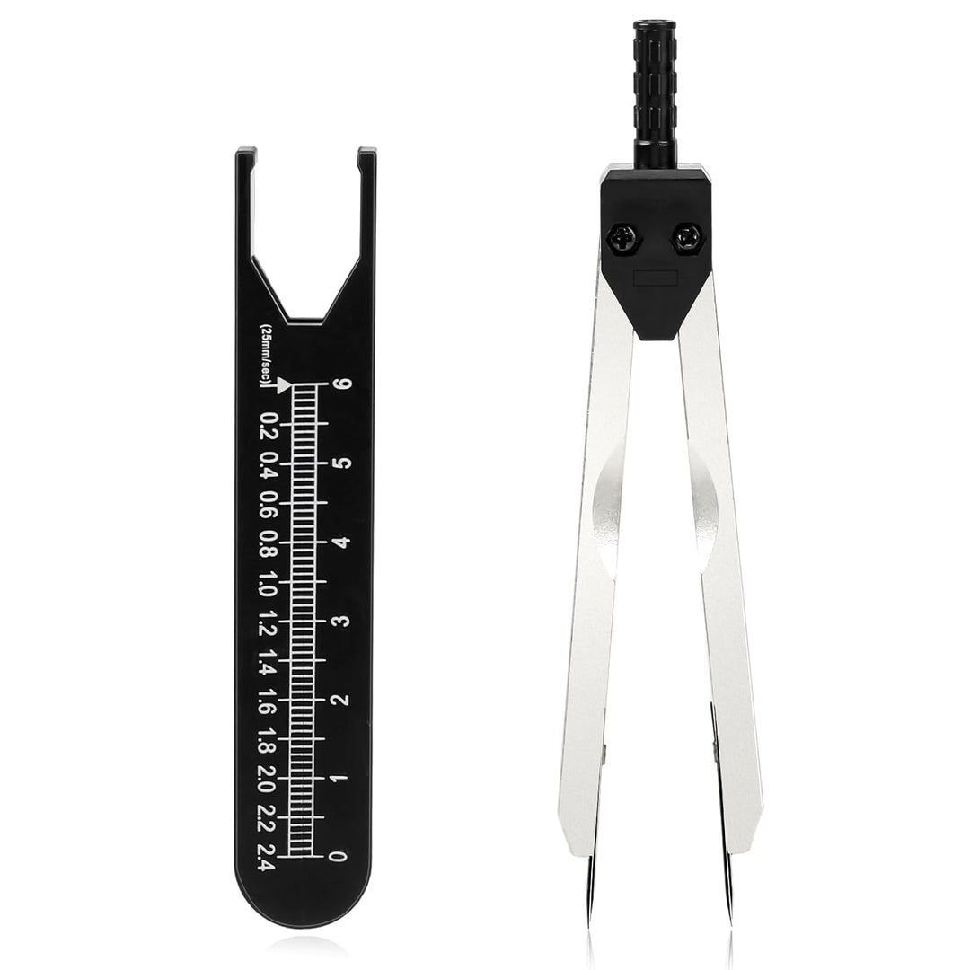 Black ECG caliper and protective ruler cover