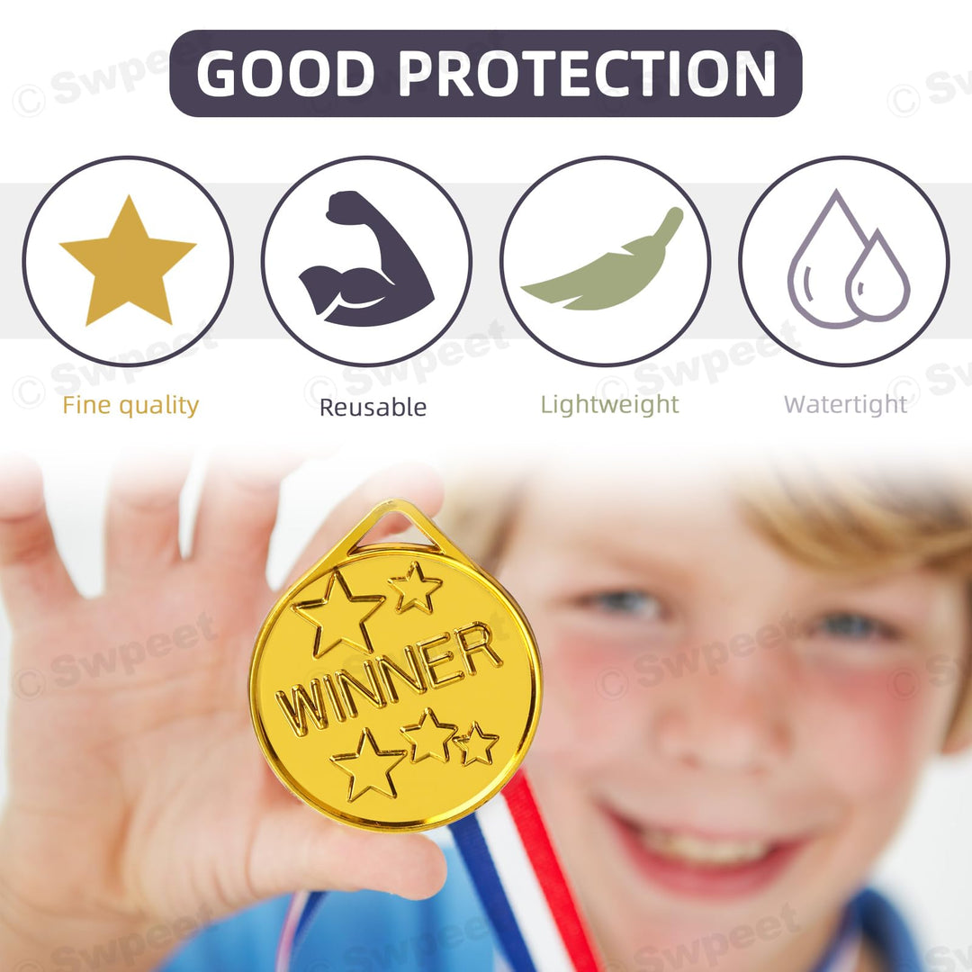 Award medal materials and ribbon detail