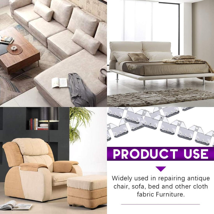 Upholstery use example for flexible metal tack strip