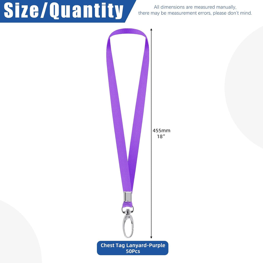 Purple nylon lanyards with swivel clips
