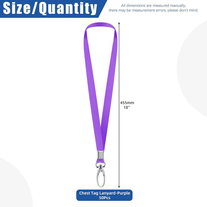 Purple nylon lanyards with swivel clips