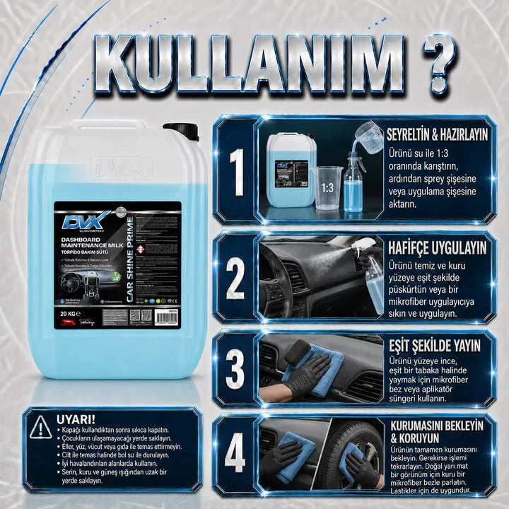 DVX7205 DVX | Car Shine Prime Torpido Bakım Sütü ( 20 kg )