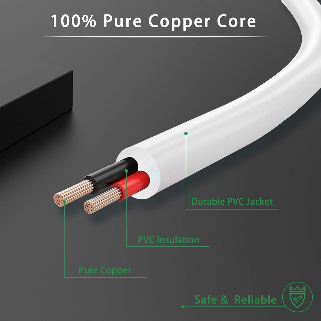 USB-A Magnetic Charging Cable, 6mm Pin Spacing, White - Just Closeouts Canada Inc.