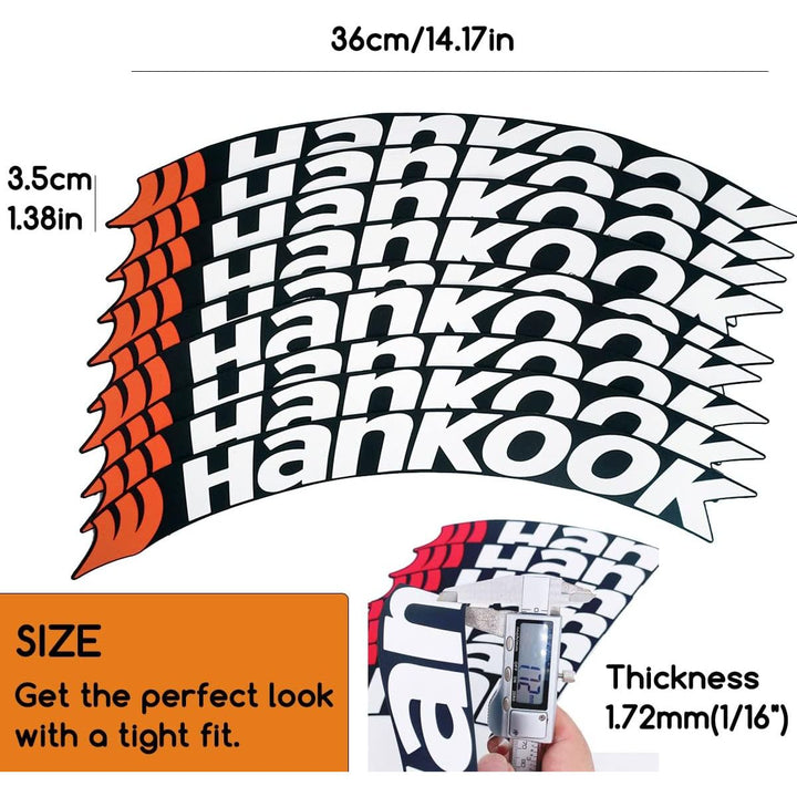 Usingteck 8 Set Tire Lettering Stickers 3D Stereo Rubber Car Wheel Stickers for Tires with Glue, Sandpape,Finger Covers,Tire Lettering Kit for Car and Motorcycle 80 - Just Closeouts Canada Inc.