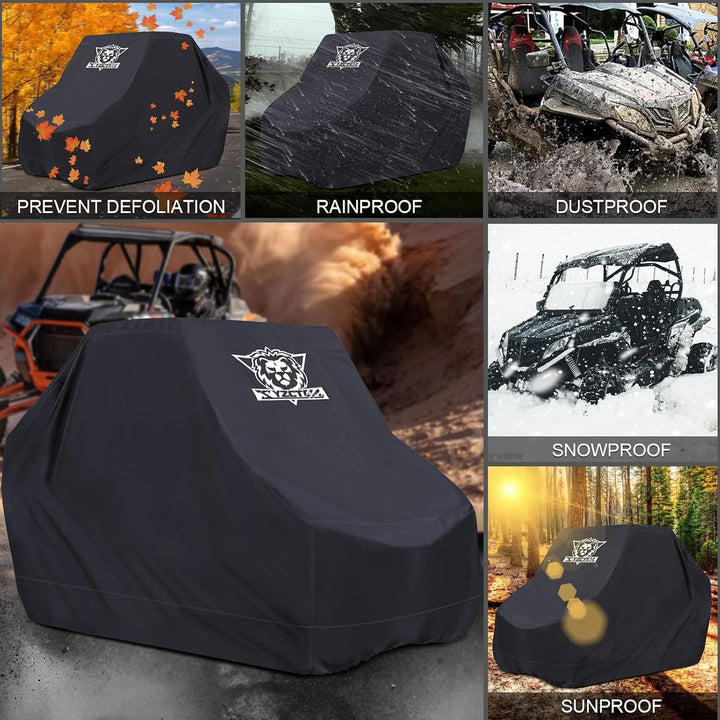 UTV Storage Cover – Black, 158.1 × 62.06 × 75.2 in, 4–6 Seater - Just Closeouts Canada Inc.