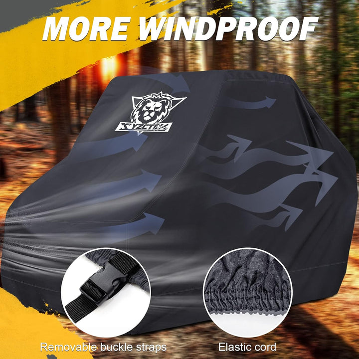 UTV Storage Cover – Black, 158.1 × 62.06 × 75.2 in, 4–6 Seater - Just Closeouts Canada Inc.