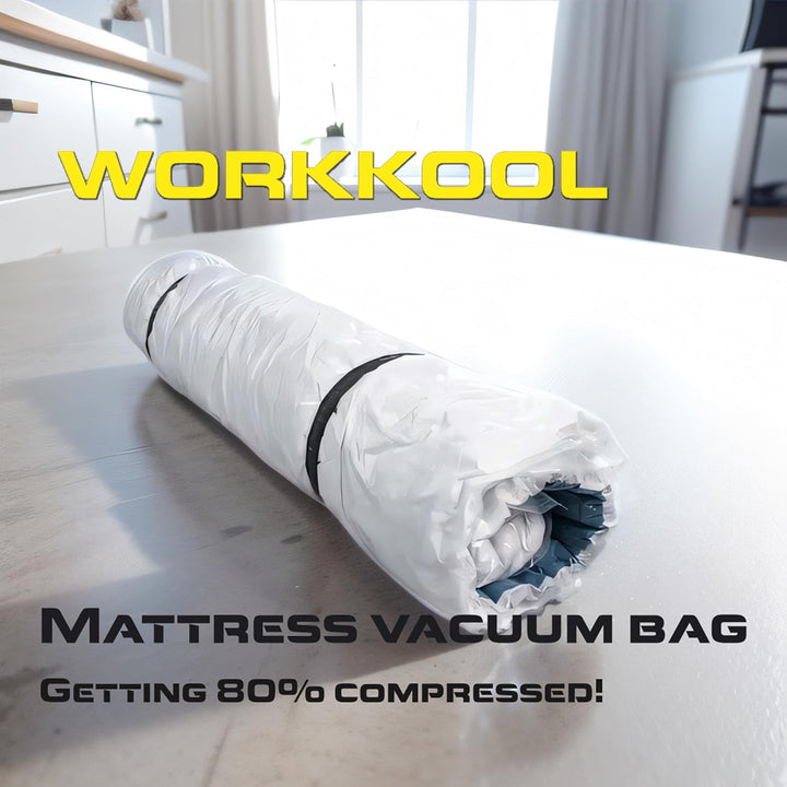 Vacuum Mattress Bag for moving, Vacuum Sealed Bags for Mattress Storage, Mattress Compression Bag, Foam and Latex Mattress Vacuum Bag with Straps(KING. CAL - KING) - Just Closeouts Canada Inc.