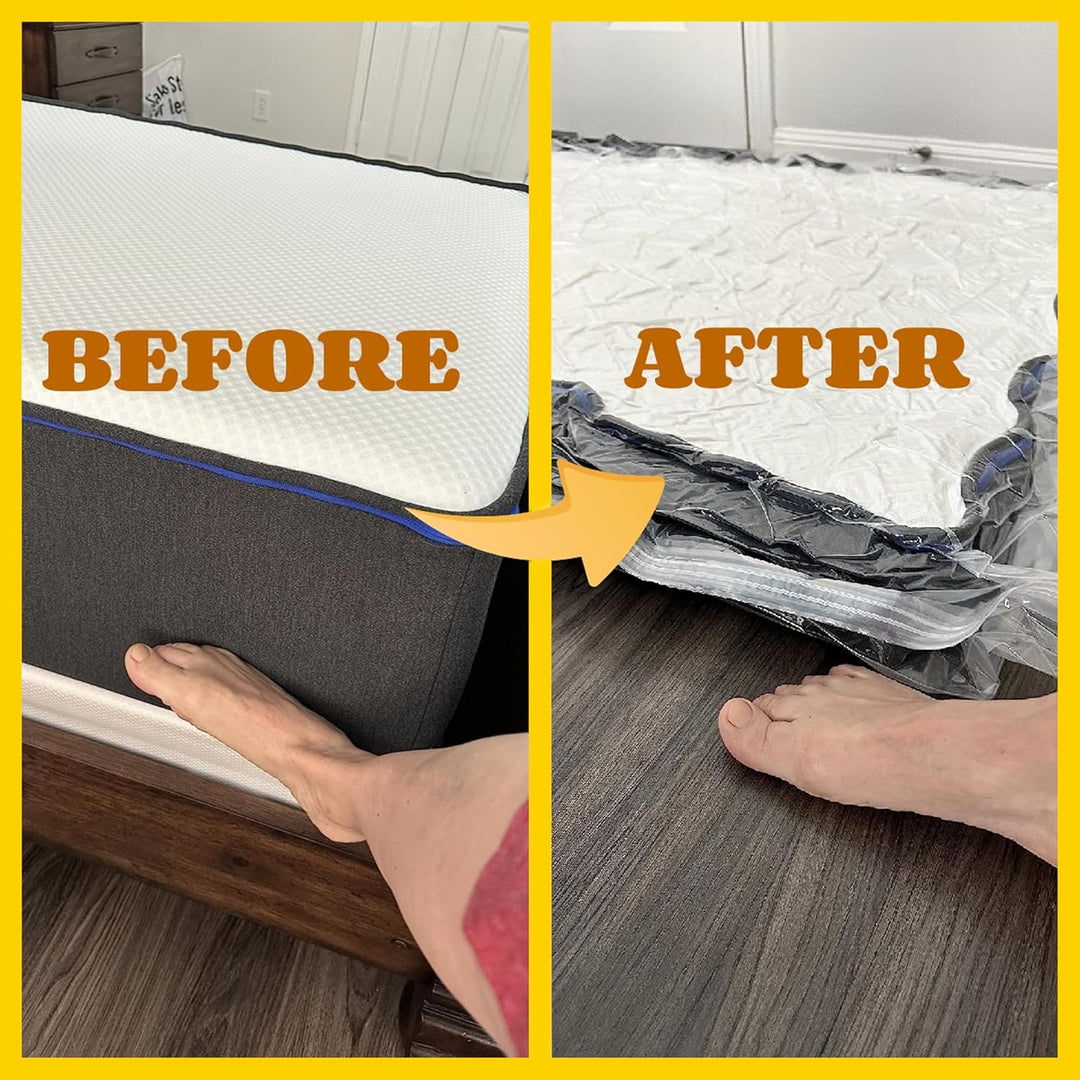 Vacuum Mattress Bag for moving, Vacuum Sealed Bags for Mattress Storage, Mattress Compression Bag for Easy Moving&Storage, Foam and Latex Mattress Vacuum Bag with Straps(QUEEN/FULL) - Just Closeouts Canada Inc.