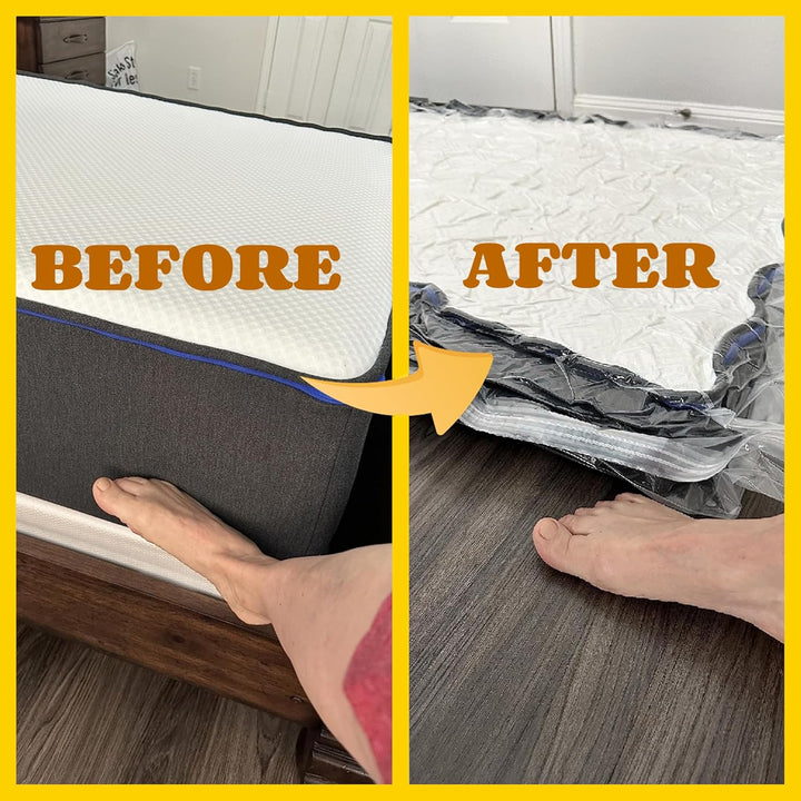 Vacuum Mattress Bag for moving, Vacuum Sealed Bags for Mattress Storage, Mattress Compression Bag for Easy Moving&Storage, Foam and Latex Mattress Vacuum Bag with Straps(QUEEN/FULL) - Just Closeouts Canada Inc.